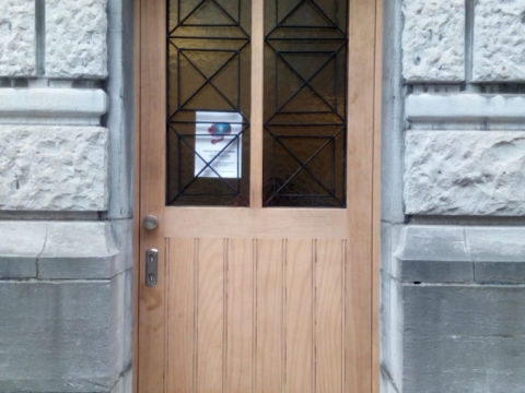 Porte blindée en bois pour villa et maison